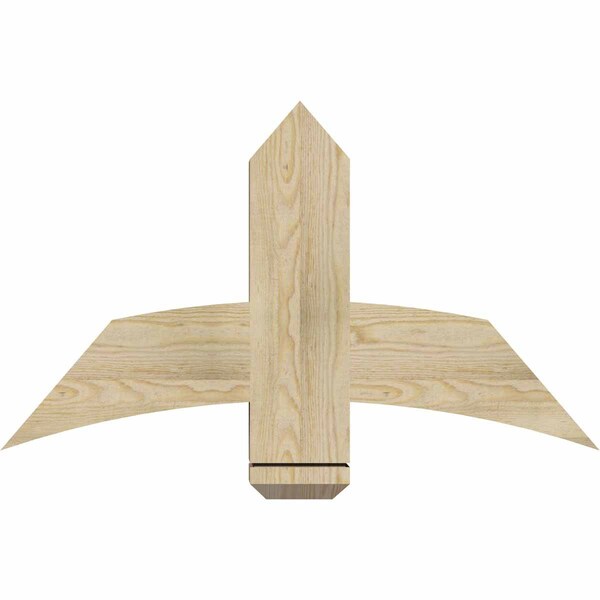 Ekena Millwork Bellingham Rough Sawn Timber Gable Bracket, Douglas Fir, 36"W x 21"H x 4"D x 6"F, 14/12 Pitch GBW036X21X0406BEL00RDF - main